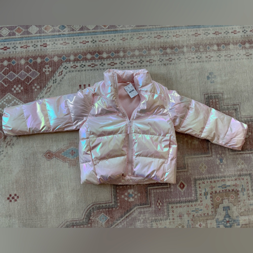 CrewCuts size small girls irredescent pink puffer jacket